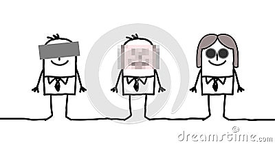 Anonymous cartoon Vector Illustration