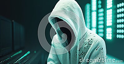 Anonymous hacker. Concept of dark web, cybercrime, cyberattack Stock Photo