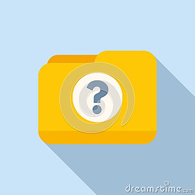 Anonymous hidden folder icon flat vector. Data undercover Stock Photo