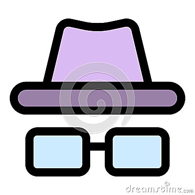 Anonymous hidden icon vector flat Vector Illustration