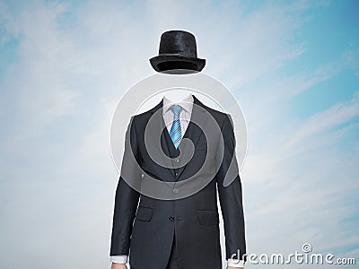 Anonymous or invisible man in suit Stock Photo