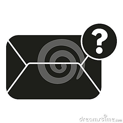 Anonymous mail icon simple vector. New hidden message Vector Illustration