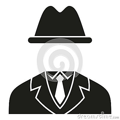 Anonymous office agent icon simple vector. Work family Vector Illustration