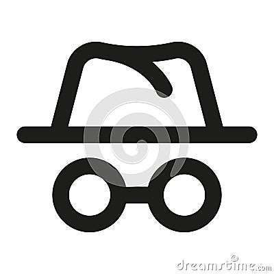 Anonymous outline icon. An incognito person Vector illustration Vector Illustration