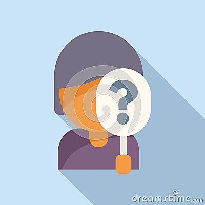 Anonymous person icon flat vector. Hidden human Stock Photo