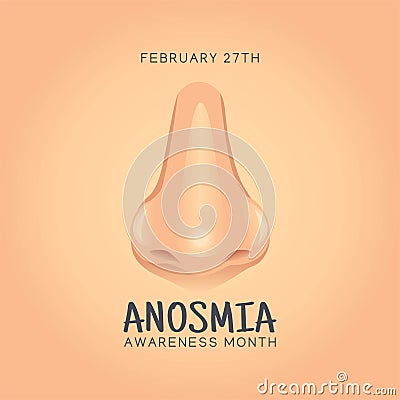 Anosmia Awareness Month Vector Illustration Vector Illustration