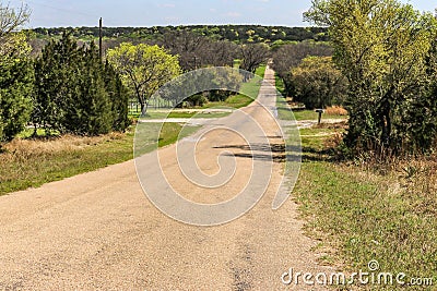 Another Hill Country Road in Color Stock Photo