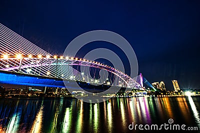 SERI SAUJANA BRIDGE - PUTRAJAYA Editorial Stock Photo