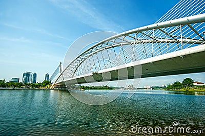 SERI SAUJANA BRIDGE - PUTRAJAYA Editorial Stock Photo