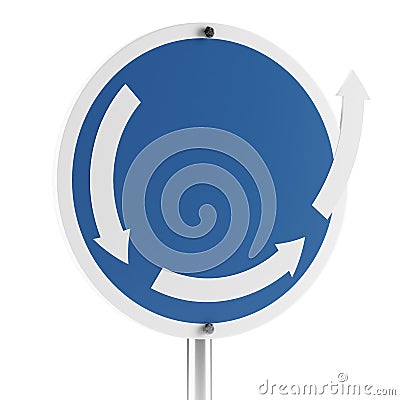 Another roundabout sign Stock Photo