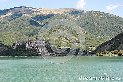 Another view of Castel di Tora Stock Photo