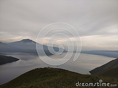 Another View of Holbung Hill on Samosir, North Sumatra, Indonesia Stock Photo