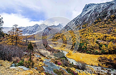 Another View of yading Scenic Area,sichuan Stock Photo