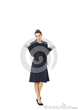 Anoyed and displeased businesswoman Stock Photo