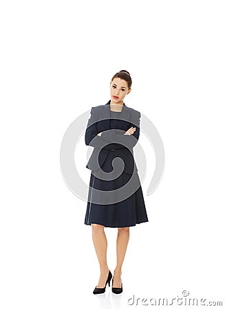 Anoyed and displeased businesswoman Stock Photo