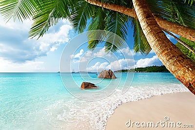 Anse Lazio beach on Seychelles Stock Photo