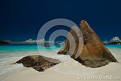 Anse Lazio Praslin Seychellen Stock Photo