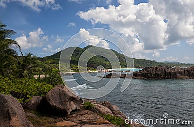 Anse Marron ,Tropical beach at Seychelles Stock Photo