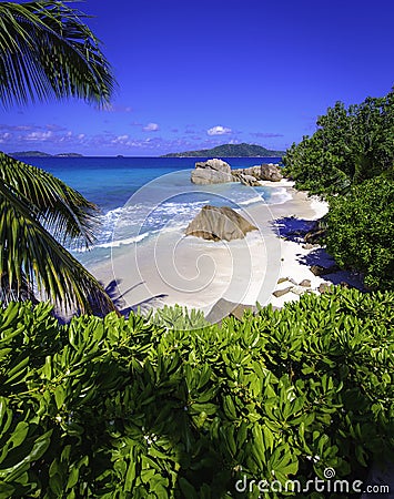 Anse severe beach,seychelles Stock Photo