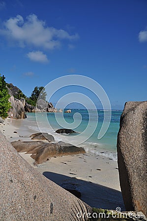 Anse Source d` Argent Stock Photo