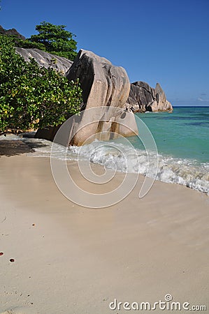 Anse Source d` Argent Stock Photo