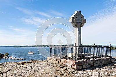 Ansgars Cross Birka Stock Photo