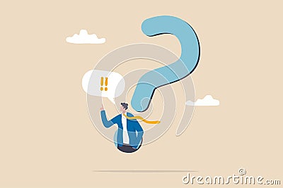 Answer business question, determination or sill and decision to solve problem, FAQ frequently asked questions concept, Vector Illustration