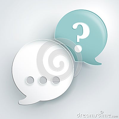 Answer and question bubbles Vector Illustration