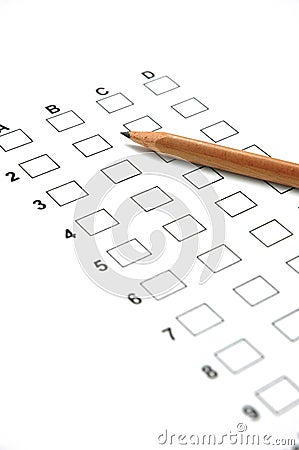 Answer Sheet 1 Stock Photo