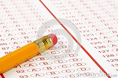 Answer Sheet 3 Stock Photo