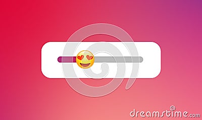 Answer slider. Stories emotion poll template. Vector story ui app concept Vector Illustration