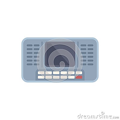 Answering machine showing incoming voice mail messages from caller Stock Photo