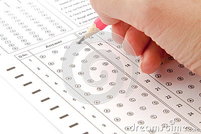 Answers to the test Stock Photo