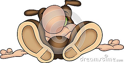 Ant 10 laying Cartoon Illustration