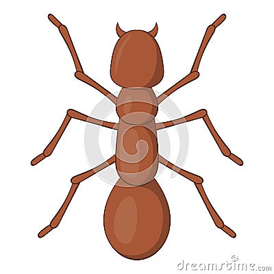 Ant icon, cartoon style Vector Illustration