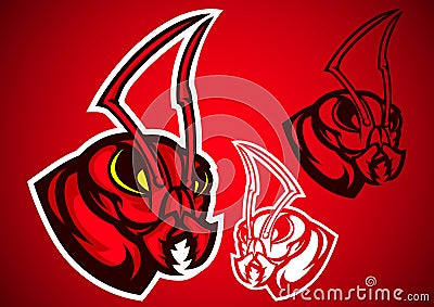 Ant red logo vector Vector Illustration