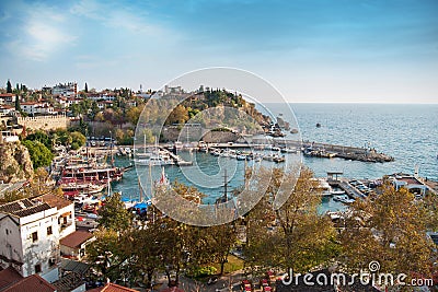Antalya harbor Stock Photo