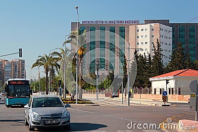 Antalya, Turkey - May 13, 2022: Antalya Education and Research Hospital, founded in 2008, is one of the biggest and best public Editorial Stock Photo