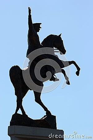 Antalya, Turkey - May 13, 2022: Equestrian statue of Ataturk at Antalyaspor Junction in Konyaalti district of Antalya Editorial Stock Photo