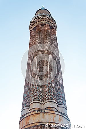 Yivli Minare Camii Fluted Minaret Mosque in historic center in Antalya Stock Photo