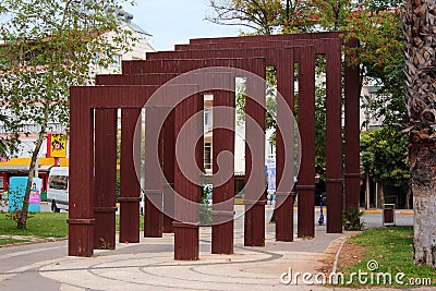 Antalya, Turkey - October 14, 2022: Martyrs` park, dedicated to the heroism of Turkish soldiers, the victory in Canakkale, the Editorial Stock Photo