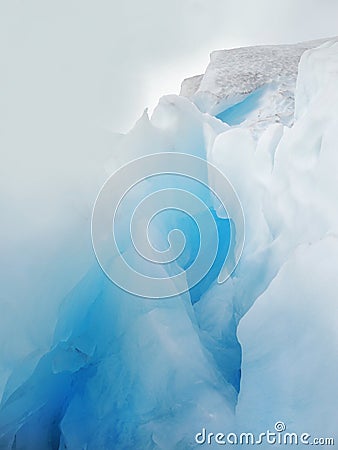 Antarctic Ice Caves Blue Glacier Stock Photo