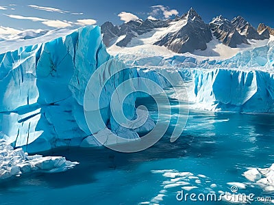 Antarctic melting glacier. Climate change. Global warming environment Stock Photo