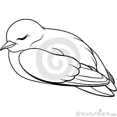 Antarctic Petrel bird sleeps icon vector illustration Vector Illustration