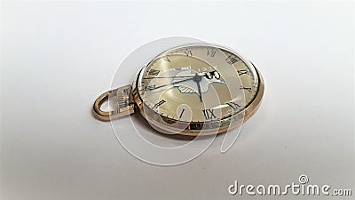 Russian mechanical pocket watch Antarctica. Editorial Stock Photo