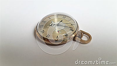 Russian mechanical pocket watch Antarctica. Editorial Stock Photo