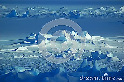 Antarctic snowfield Stock Photo