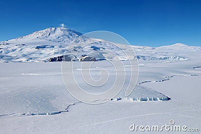 Antarctic volcano Stock Photo