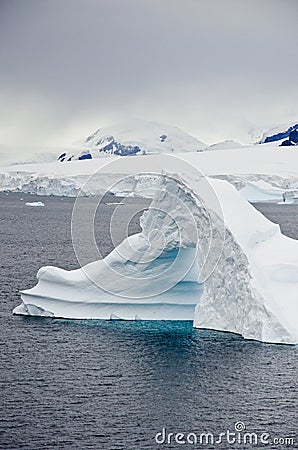 Antarctica - Non-Tabular Iceberg - Pinnacle Shaped Iceberg Stock Photo