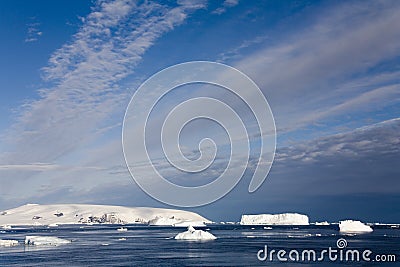 Antarctica - Weddell Sea Icebergs Stock Photo
